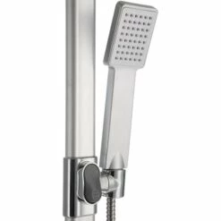 TECTAKE Colonne De Douche 2 En 1 Douchette Effet Pluie 49 Cm X 20 Cm X 110 Cm En Alliage Aluminium - Gris -TECTAKE Soldes 2022 8324781 4
