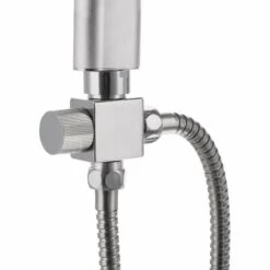TECTAKE Colonne De Douche 2 En 1 Douchette Effet Pluie 49 Cm X 20 Cm X 110 Cm En Alliage Aluminium - Gris -TECTAKE Soldes 2022 8324781 5
