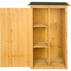 TECTAKE Armoire De Jardin En Bois 75 Cm X 56 Cm X 118 Cm Marron - Marron -TECTAKE Soldes 2022 8348591 4