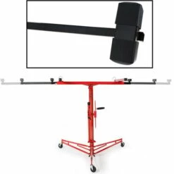 TECTAKE Lève Plaques De Plâtre Aide Au Montage Placoplatre Construction à Sec Charge Maximum 68 Kg Environ 153 Cm X 140 Cm X 185 Cm - Rouge -TECTAKE Soldes 2022 8444992 3