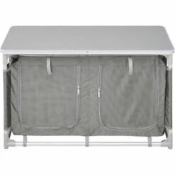 TECTAKE Meuble De Camping, Armoire De Camping Jardin, Meuble D'Extèrieur De Rangement 97 Cm X 47,5 Cm X 56,5 Cm - Gris -TECTAKE Soldes 2022 8447411 3