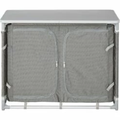 TECTAKE Meuble De Camping, Armoire De Camping Jardin, Meuble D'Extèrieur De Rangement 97 Cm X 47,5 Cm X 78 Cm - Gris -TECTAKE Soldes 2022 8447412 3