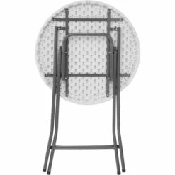 TECTAKE Mange Debout Pliant Plateau En Plastique 80 Cm X 80 Cm X 110 Cm En Acier Gris - Blanc -TECTAKE Soldes 2022 8465917 3