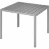TECTAKE Table De Jardin D'Extèrieur Carrée Design En Aluminium 90 Cm X 90 Cm X 74,5 Cm Gris - Argent -TECTAKE Soldes 2022 8819953 1