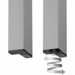 TECTAKE Table De Jardin D'Extèrieur Carrée Design En Aluminium 90 Cm X 90 Cm X 74,5 Cm Gris - Argent -TECTAKE Soldes 2022 8819953 4