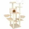 TECTAKE Arbre à Chat LILOU 165 cm - Griffoir, Grattoir Geant, Cadre D´escalade Pour Chat - Beige -TECTAKE Soldes 2022 9455201 1