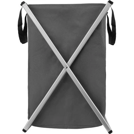 TECTAKE Panier à Linge Sale Pliable 3 Compartiments 105 L En Polyester Gris Foncé 6 TECTAKE Panier à Linge Sale Pliable 3 Compartiments 105 L En Polyester Gris Foncé – Image 4
